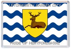 Letchworth Garden City - Pride of Hertfordshire County Flag - Jumbo Fridge Magnet Souvenir Gift Present