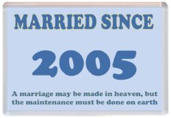 Married Since 2005 - Jumbo Fridge Magnet Souvenir Gift Present Wedding Anniversary