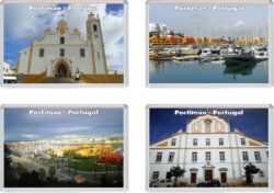 Portimao - Algarve - Portugal - 4 PACK - Jumbo Fridge Magnet Souvenir Gift Present
