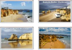 Praia da Rocha - Portimao - Algarve - Portugal - 4 PACK - Jumbo Fridge Magnet Souvenir Gift Present