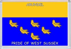 Arundel - Pride of West Sussex County Flag - Jumbo Fridge Magnet Souvenir Gift