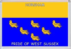 Horsham - Pride of West Sussex County Flag - Jumbo Fridge Magnet Souvenir Gift