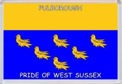 Pulborough - Pride of West Sussex County Flag - Jumbo Fridge Magnet Souvenir Gift