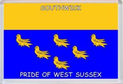 Southwick - Pride of West Sussex County Flag - Jumbo Fridge Magnet Souvenir Gift