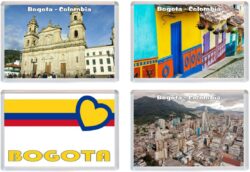 Bogota - Colombia - 4 PACK - Jumbo Fridge Magnet Souvenir Gift Present