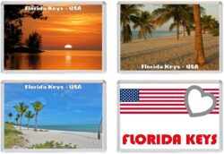 Florida Keys - USA - 4 PACK - Jumbo Fridge Magnet Souvenir Gift Present