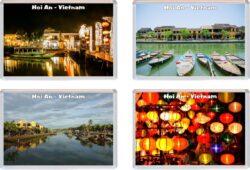 Hoi An - Vietnam - 4 PACK - Jumbo Fridge Magnet Souvenir Gift Present