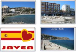 Javea - Spain - 4 PACK - Jumbo Fridge Magnet Souvenir Gift Present