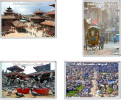 Kathmandu - Nepal - 4 PACK - Jumbo Fridge Magnet Souvenir Gift Present
