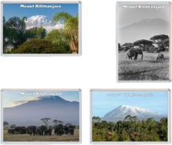 Mount Kilimanjaro - Africa - 4 PACK - Jumbo Fridge Magnet Souvenir Gift Present