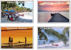 Koh Samui - Thailand - 4 PACK - Jumbo Fridge Magnet Souvenir Gift Present