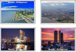 Manila - Philippines - 4 PACK - Jumbo Fridge Magnet Souvenir Gift Present