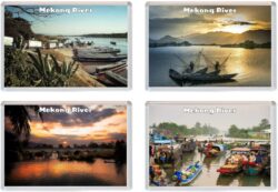 Mekong River - 4 PACK - Jumbo Fridge Magnet Souvenir Gift Present