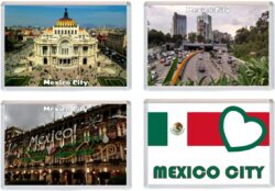 Mexico City - 4 PACK - Jumbo Fridge Magnet Souvenir Gift Present