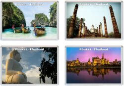 Phuket - Thailand - 4 PACK - Jumbo Fridge Magnet Souvenir Gift Present