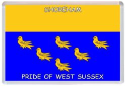Shoreham - Pride of West Sussex County Flag - Jumbo Fridge Magnet Souvenir Gift