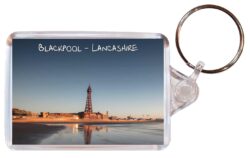 Blackpool - Lancashire - Double Sided Large Keyring Key Fob Chain Ring Gift Present Souvenir E5