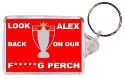 Look Alex - Back on our Fucking Perch - Double Sided Large Keyring Key Fob Chain Ring Gift Present Liverpool FC