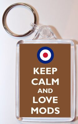 Keep Calm and Love Mods - Double Sided Large Keyring Key Fob Chain Ring Gift Present