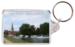 Abingdon - Oxfordshire - Double Sided Large Keyring Key Fob Chain Ring Gift Present Souvenir E1