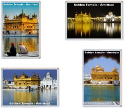 Golden Temple - Amritsar - India - 4 PACK - Jumbo Fridge Magnet Souvenir Gift Present