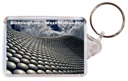 Birmingham - West Midlands - Double Sided Large Keyring Key Fob Chain Ring Gift Present Souvenir E6