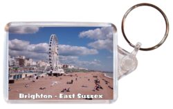 Brighton - East Sussex - Double Sided Large Keyring Key Fob Chain Ring Gift Present Souvenir E7