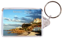 Brixham - Devon - Double Sided Large Keyring Key Fob Chain Ring Gift Present Souvenir E1