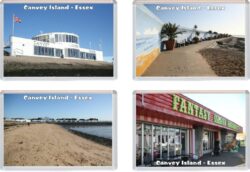 Canvey Island - Essex - 4 PACK - Jumbo Fridge Magnet Souvenir Gift Present