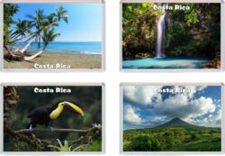Costa Rica - 4 PACK - Jumbo Fridge Magnet Souvenir Gift Present