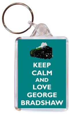 Keep Calm and Love George Bradshaw - Double Sided Large Keyring Key Fob Chain Ring Gift Present
