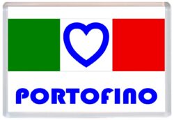 Portofino - Love Italy/Italian Towns & Cities Flag - Jumbo Fridge Magnet Souvenir Gift Present
