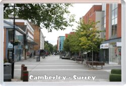 Camberley - Surrey - Jumbo Fridge Magnet Souvenir Gift Present 19S3