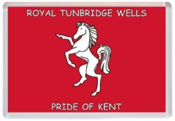 Royal Tunbridge Wells - Pride of Kent County Flag - Jumbo Fridge Magnet Souvenir Gift Present