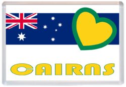 Cairns - Love Australia/Australian Towns & Cities Flag - Jumbo Fridge Magnet Souvenir Gift Present