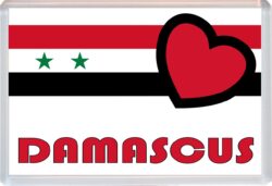 Damascus- Love Syria/Syrian Towns & Cities Flag - Jumbo Fridge Magnet Souvenir Gift Present