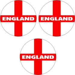 3 PACK - England / St Georges Flag - 59mm Badge/Badges