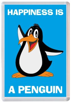 Happiness is a Penguin - Jumbo Fridge Magnet Souvenir Gift Present Cute Quote