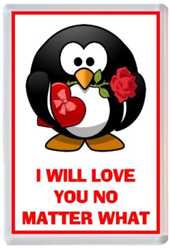 Love you Penguin - Jumbo Fridge Magnet Souvenir Gift Present Cute Quote