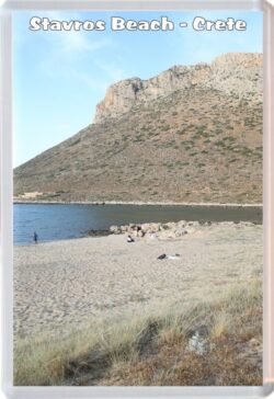 Stavros Beach - Crete - Greece - Jumbo Fridge Magnet Souvenir Gift Present 191G3