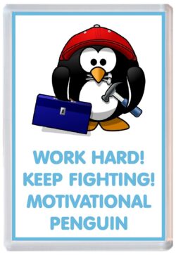 Work Hard - Jumbo Fridge Magnet Souvenir Gift Present Cute Quote