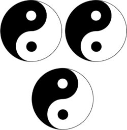3 PACK - Ying Yang - 59mm Badge/Badges