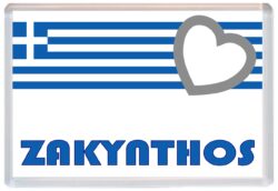 Zakynthos - Love Greece/Greek Towns & Cities Flag - Jumbo Fridge Magnet Souvenir Gift Present