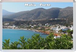 Malia - Crete - Greece - Jumbo Fridge Magnet Souvenir Gift Present 191G1