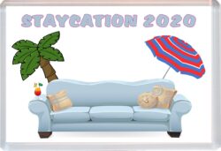 Staycation 2020 - Jumbo Fridge Magnet Souvenir Gift Present - Work/Working from Home