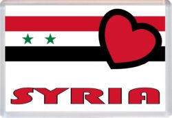 Syria - Love Syria/Syrian Towns & Cities Flag - Jumbo Fridge Magnet Souvenir Gift Present
