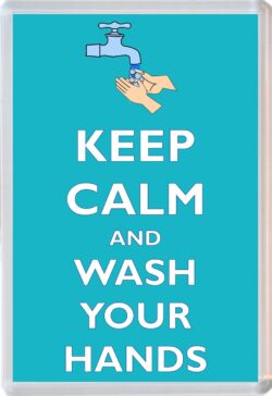 Keep Calm and Wash Your Hands - Jumbo Fridge Magnet Souvenir Gift Present Corona Virus Hand Sanitizer Sign