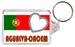 Agualva-Cacem - Love Portugal/Portuguese Town & Cities Flag - Double Sided Large Keyring Key Fob Chain Ring Gift Present Souvenir