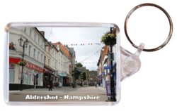 Aldershot - Hampshire - Double Sided Large Keyring Key Fob Chain Ring Gift Present Souvenir E3