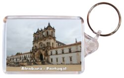 Alcobaca - Portugal - Double Sided Large Keyring Key Fob Chain Ring Gift Present Souvenir P1